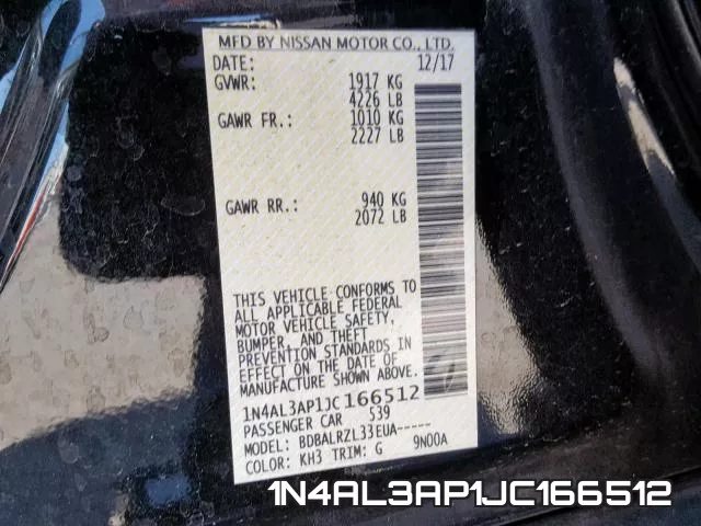1N4AL3AP1JC166512 фото 2