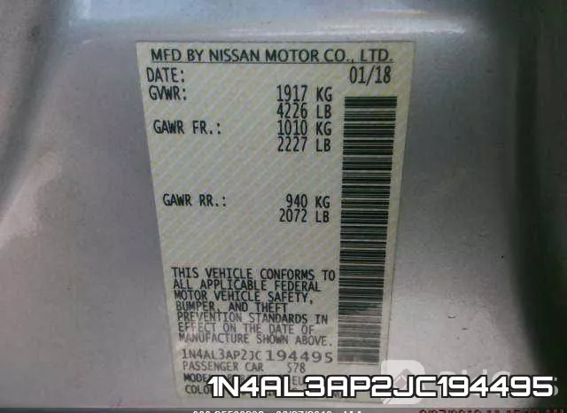 1N4AL3AP2JC194495 фото 10