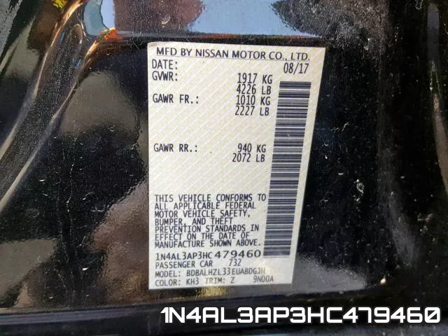 1N4AL3AP3HC479460 фото 2