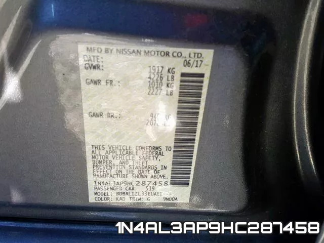 1N4AL3AP9HC287458 фото 2