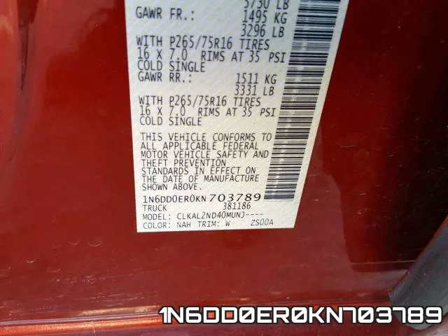 1N6DD0ER0KN703789 фото 2