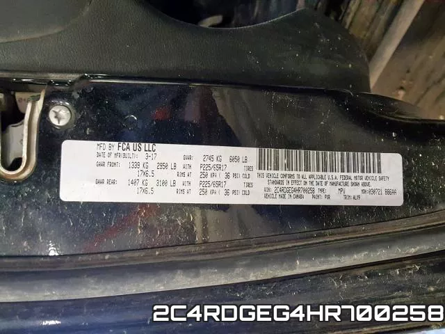 2C4RDGEG4HR700258 фото 2