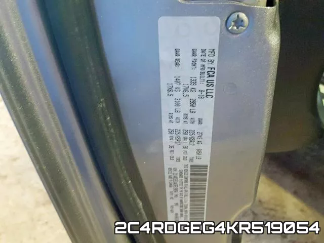 2C4RDGEG4KR519054 фото 2