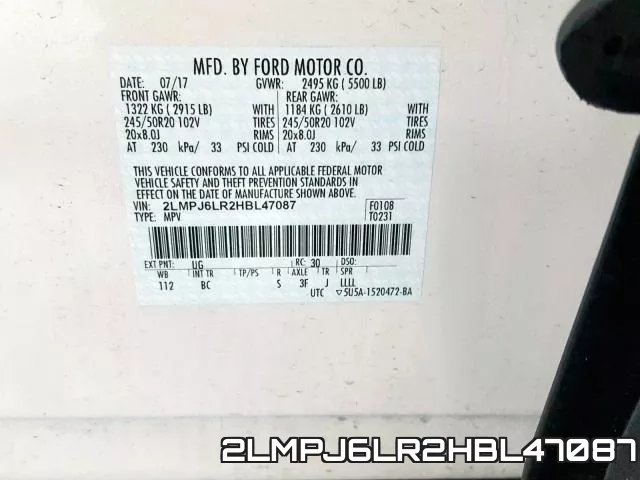 2LMPJ6LR2HBL47087 фото 2