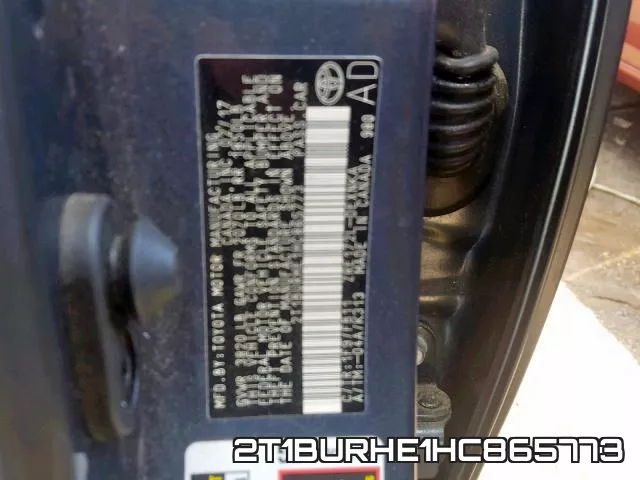 2T1BURHE1HC865773 фото 2