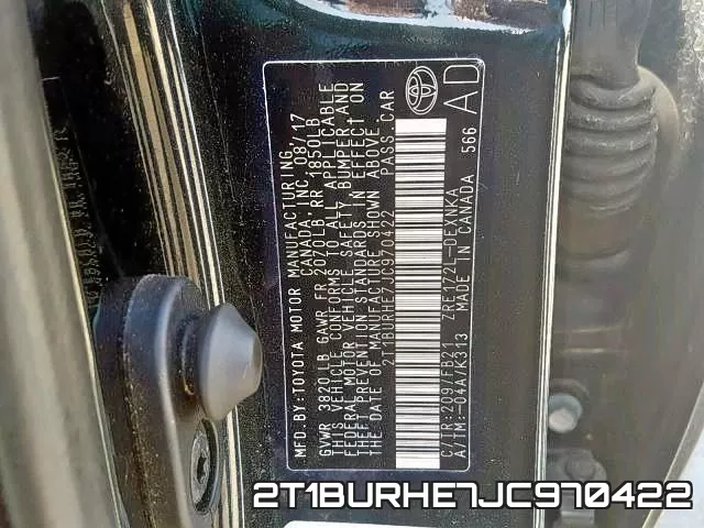 2T1BURHE7JC970422 фото 2
