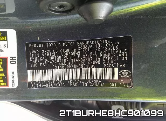 2T1BURHE8HC901099 фото 9