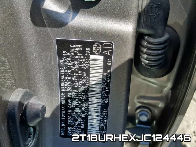 2T1BURHEXJC124446 фото 2