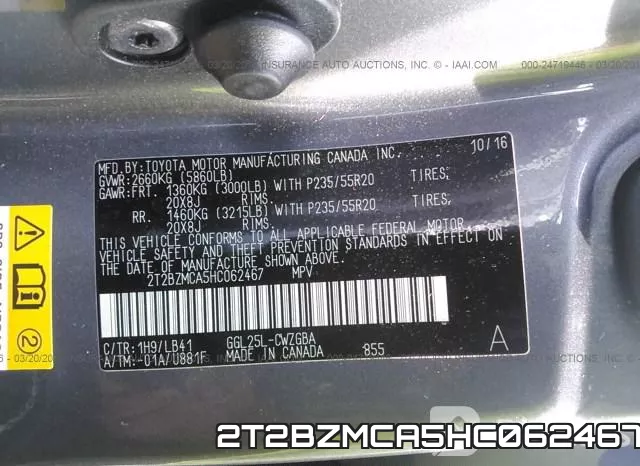 2T2BZMCA5HC062467 фото 10
