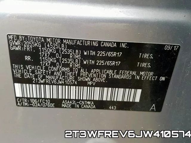 2T3WFREV6JW410574 фото 2