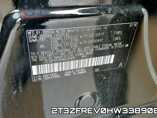 2T3ZFREV0HW338908 фото 2