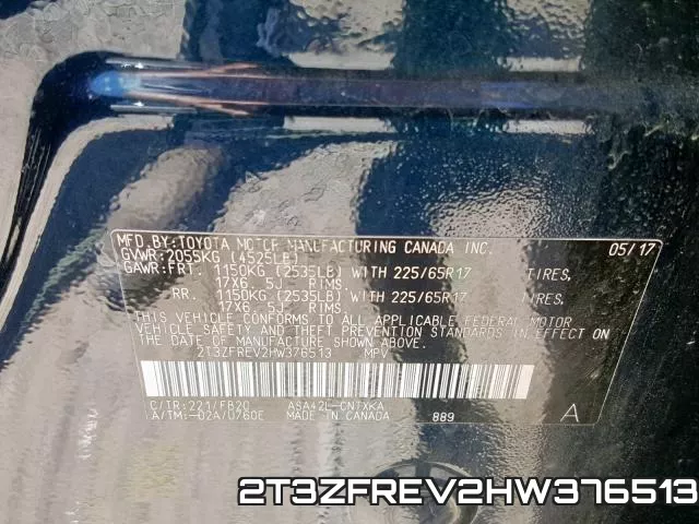 2T3ZFREV2HW376513 фото 2