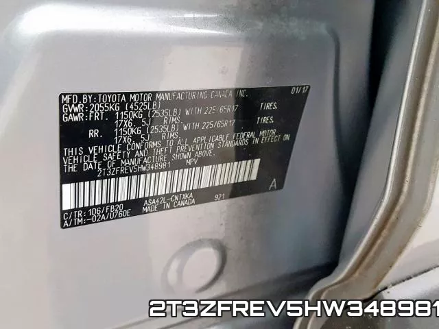 2T3ZFREV5HW348981 фото 2