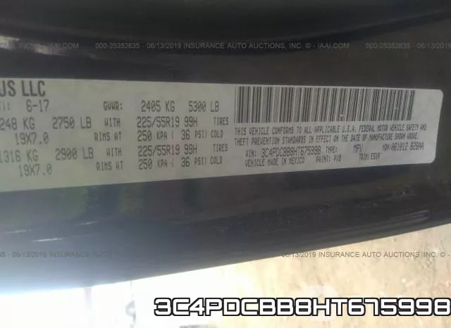 3C4PDCBB8HT675998 фото 10