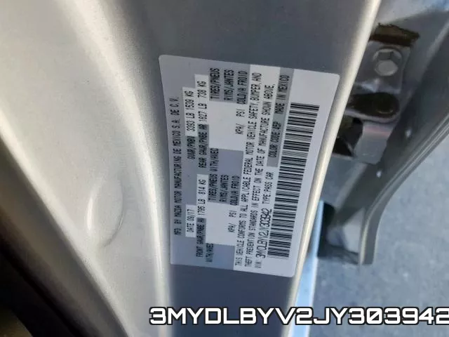 3MYDLBYV2JY303942 фото 2
