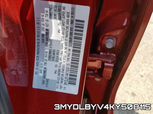 3MYDLBYV4KY508115 фото 2