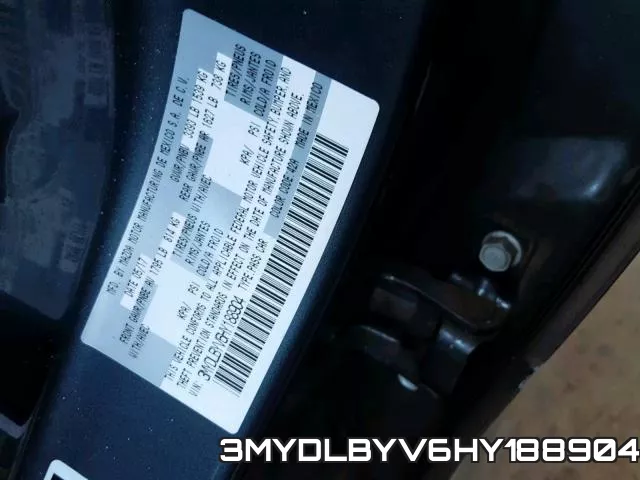 3MYDLBYV6HY188904 фото 2