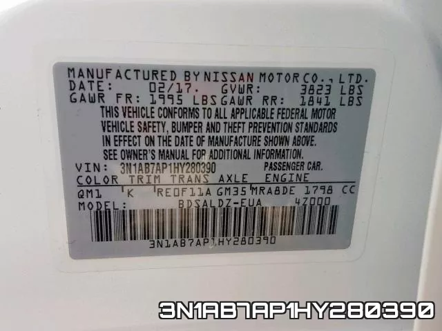 3N1AB7AP1HY280390 фото 2