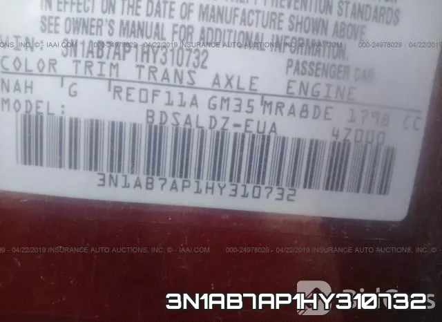 3N1AB7AP1HY310732 фото 10
