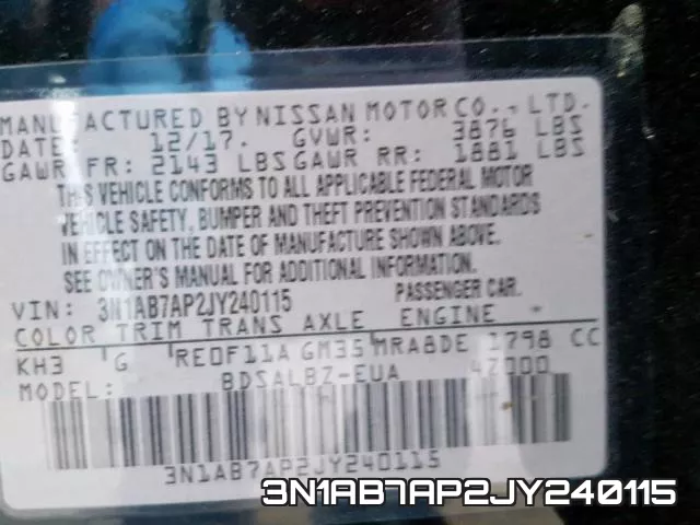 3N1AB7AP2JY240115 фото 2