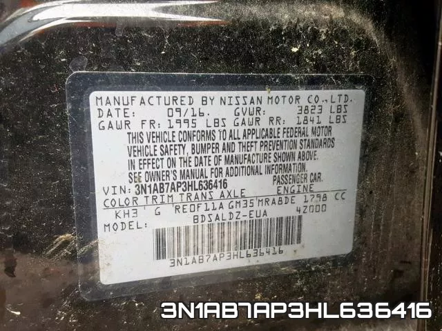 3N1AB7AP3HL636416 фото 2