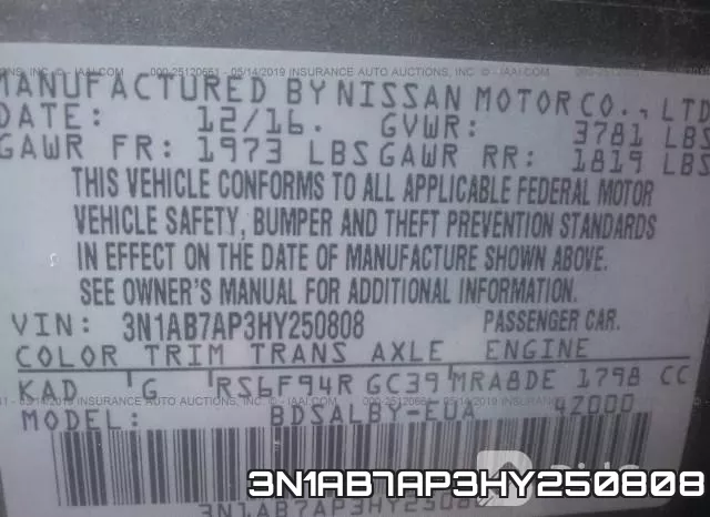 3N1AB7AP3HY250808 фото 10