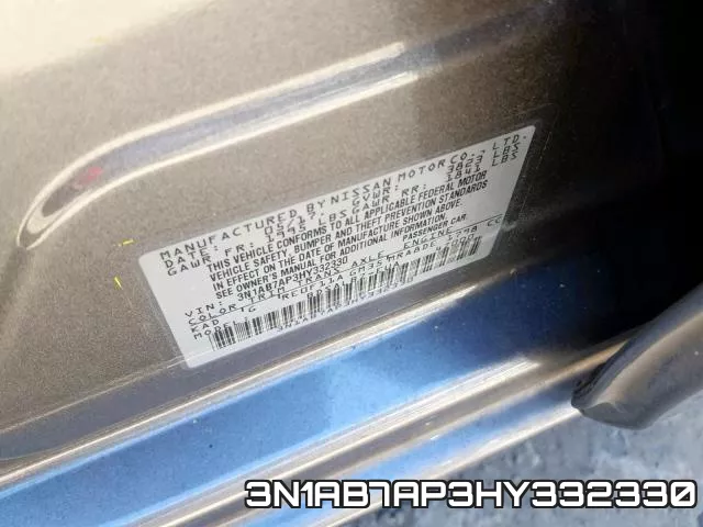 3N1AB7AP3HY332330 фото 2