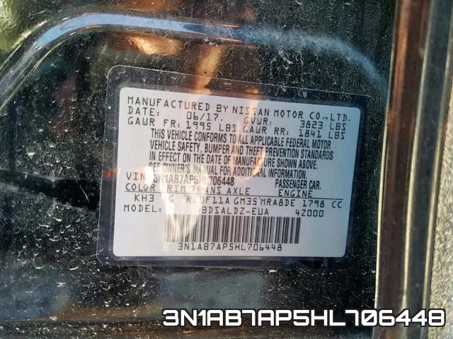 3N1AB7AP5HL706448 фото 2