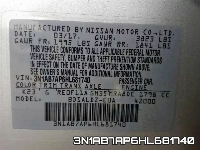 3N1AB7AP6HL681740 фото 2