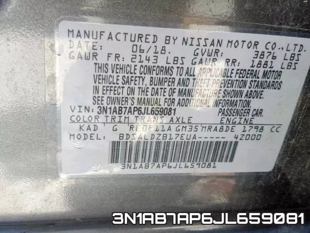 3N1AB7AP6JL659081 фото 2