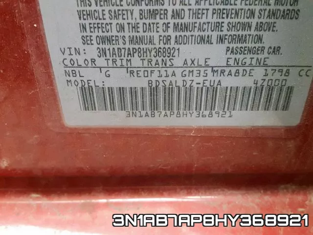 3N1AB7AP8HY368921 фото 2