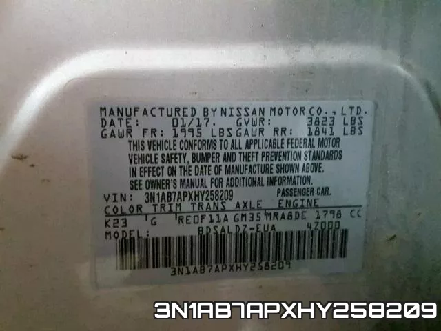 3N1AB7APXHY258209 фото 2