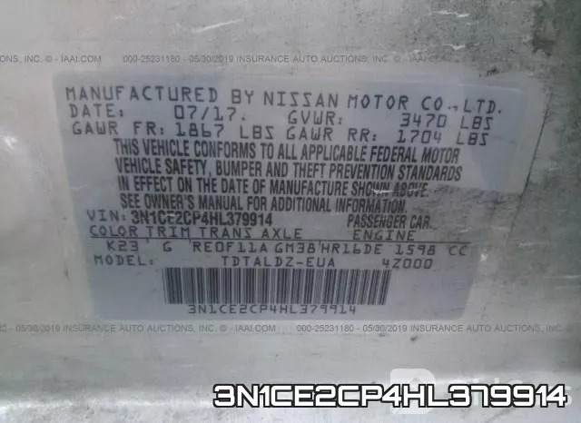 3N1CE2CP4HL379914 фото 10