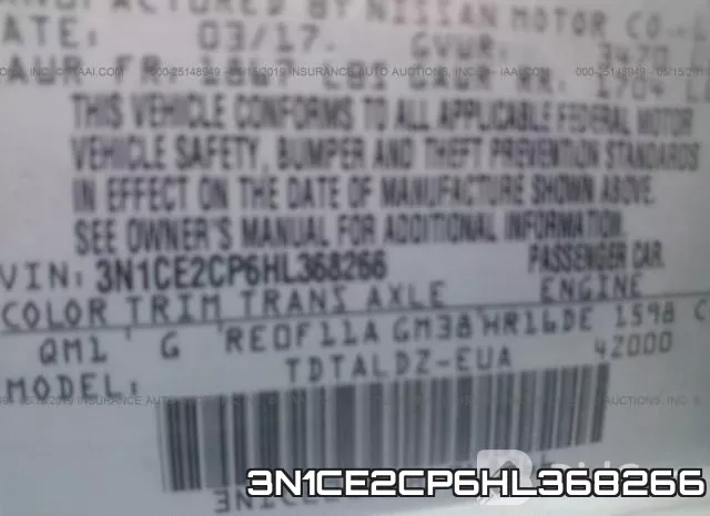 3N1CE2CP6HL368266 фото 10