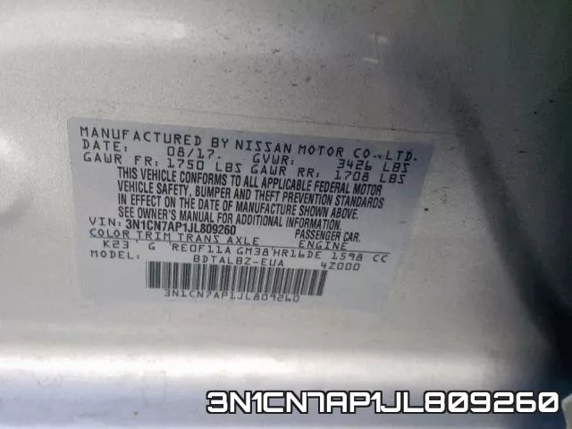 3N1CN7AP1JL809260 фото 2