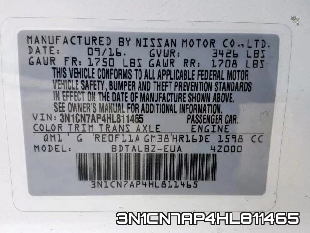 3N1CN7AP4HL811465 фото 2