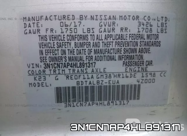 3N1CN7AP4HL891317 фото 10