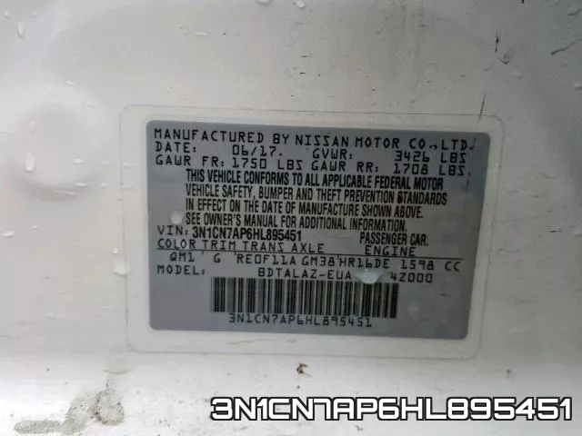 3N1CN7AP6HL895451 фото 2