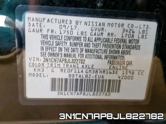 3N1CN7AP8JL822782 фото 2