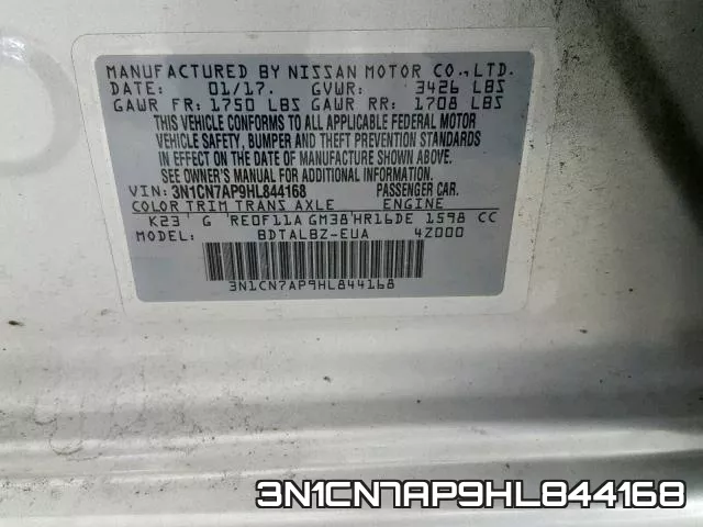 3N1CN7AP9HL844168 фото 2