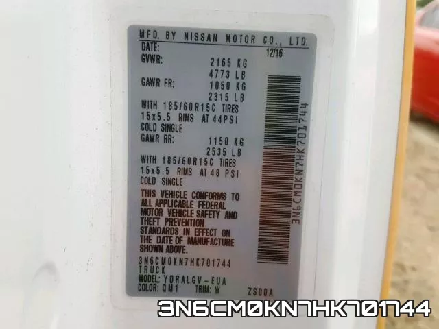 3N6CM0KN7HK701744 фото 2