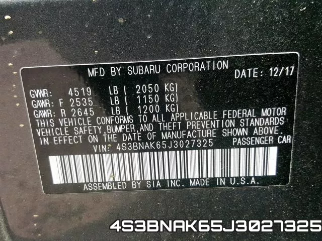 4S3BNAK65J3027325 фото 2