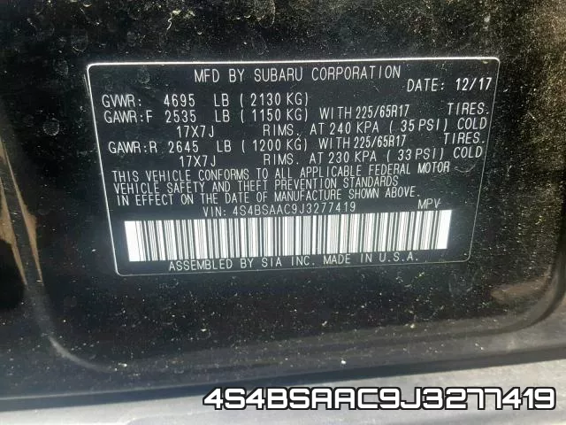 4S4BSAAC9J3277419 фото 2