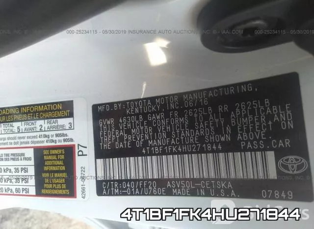 4T1BF1FK4HU271844 фото 10