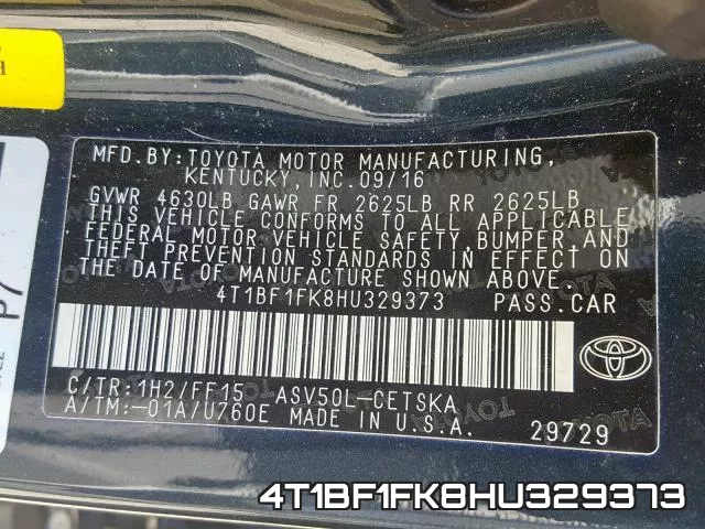 4T1BF1FK8HU329373 фото 2