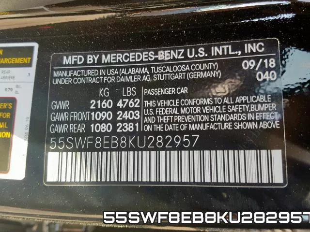 55SWF8EB8KU282957 фото 2