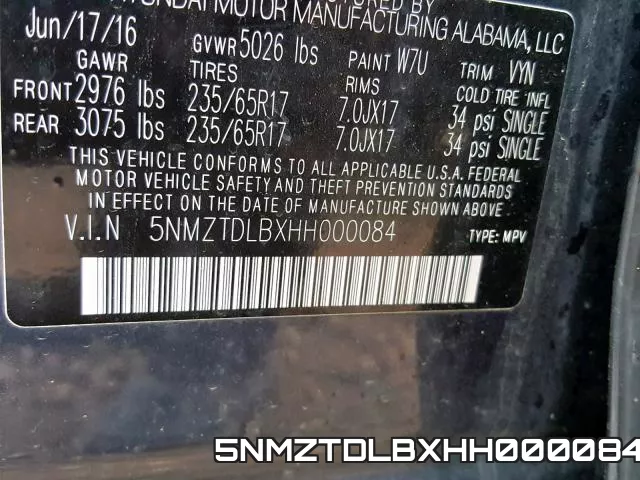 5NMZTDLBXHH000084 фото 2