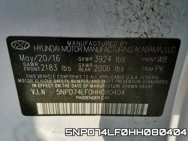 5NPD74LF0HH080404 фото 2