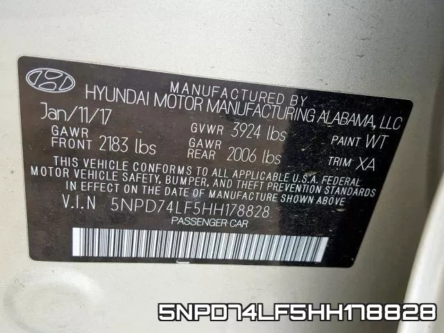 5NPD74LF5HH178828 фото 2