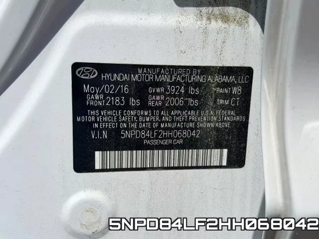 5NPD84LF2HH068042 фото 2